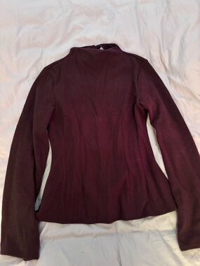 Women's Burgundy Long Sleeve Sweater Top h&M